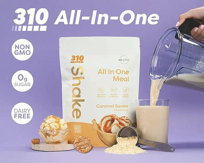 310 Nutrition - All In One Meal Replacement Shake - Superfood Blend with Fiber - Natural Sweeteners - Low Carb Shake, Keto...