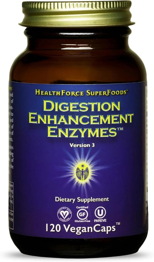 HEALTHFORCE SUPERFOODS Digestion Enhancement Enzymes 120 Vegan