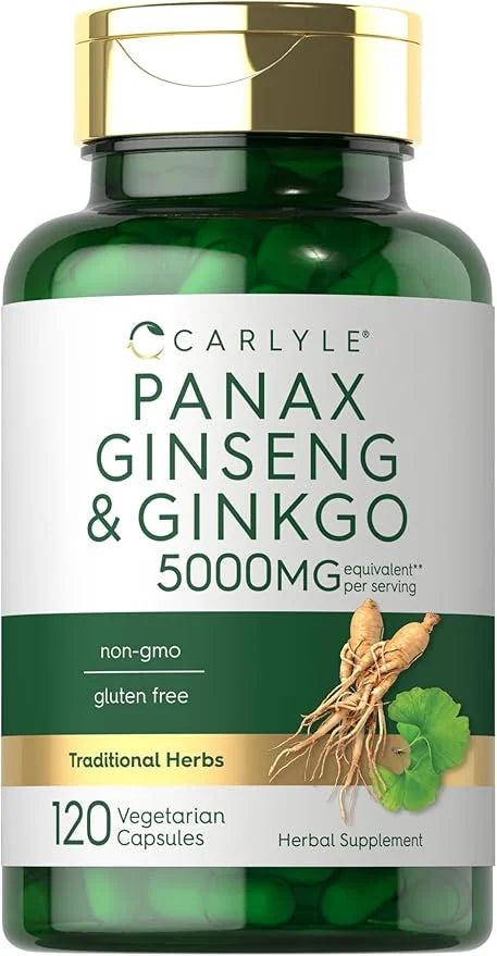 Carlyle Panax Ginseng + Ginkgo Biloba 120 Vegetarian 5,000mg |