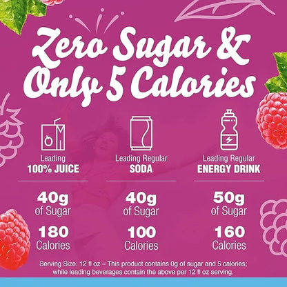 Crystal Light Raspberry Iced Tea Naturally Flavored Powdered Drink Mix, 72 ct Pack, 12 Canisters of 6 Pitcher Packets - Pr...