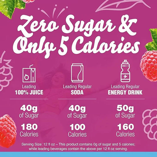 Crystal Light Raspberry Iced Tea Naturally Flavored Powdered Drink Mix, 72 ct Pack, 12 Canisters of 6 Pitcher Packets - Pr...