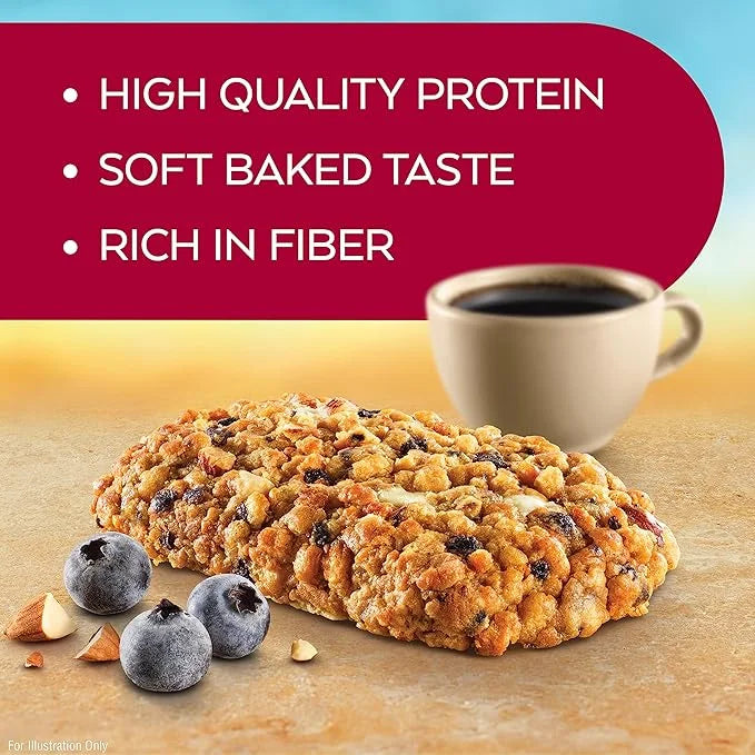Atkins Soft Baked Energy Bars, Blueberry, 15g Protein,2g Sugar, Excellent Source of Fiber, Low Carb, 4 Packs (5 Bars Each)...
