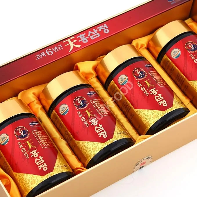 Korean 6years Root Red Ginseng Gold 240g(8.5oz) X 4ea, Saponin,