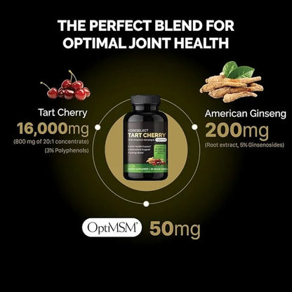 Tart Cherry Extract Capsules 16,000mg, MSM 60 Vegan