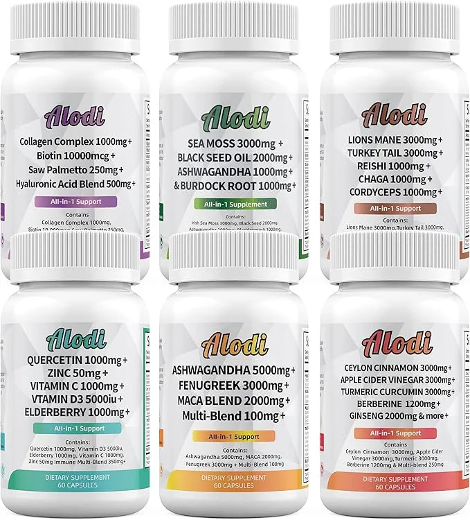Ceylon Cinnamon 3000mg, Apple Cider Vinegar 3000mg, Turmeric 3000mg, Ginseng 2000mg, Berberine 1200mg - All-in-1 Supplemen...