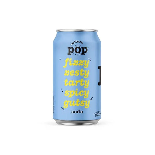 Culture Pop Soda, Ginger Lemon & Turmeric, Probiotic Low Sugar Soda, Sparkling Juice Alternative, Non-GMO, Kosher, Gluten-...