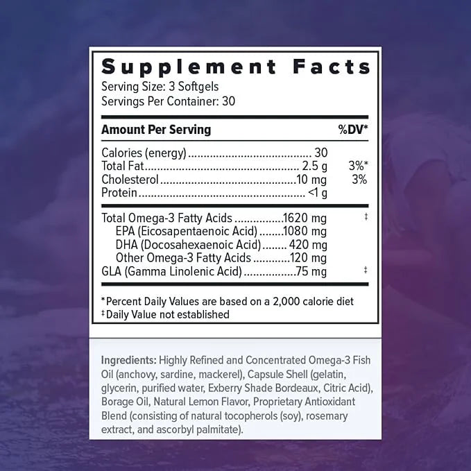 Focus Relief Plus Dry Eye Formula (90 ct. 30 Day 3 Supplement 3 Fish