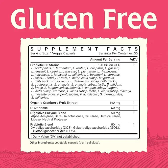 Probiotics for Women, 120 Billion CFU 30 Delayed-Release
