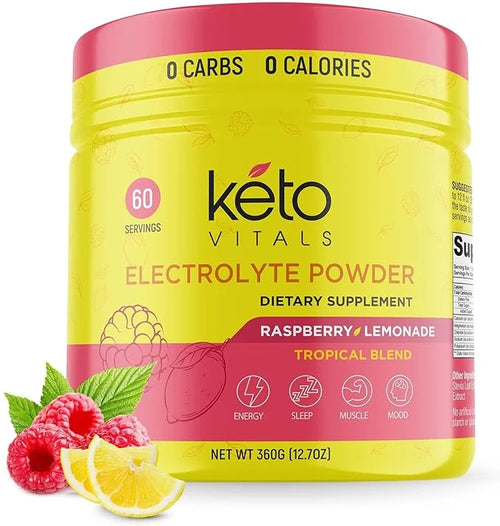 Keto Vitals Electrolytes Powder - Sugar Free Keto Electrolytes Powder with Potassium, Magnesium, Sodium, & Calcium - No Su...