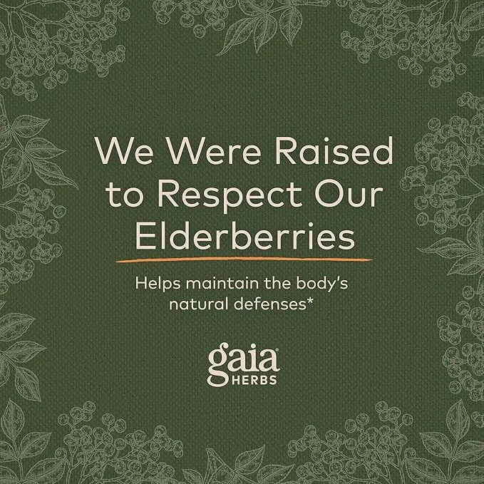 Gaia Herbs Black Elderberry (Sambucus Nigra) 80 Gummies