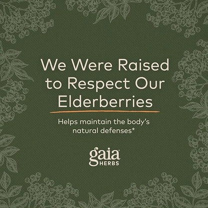 Gaia Herbs Black Elderberry (Sambucus Nigra) 80 Gummies