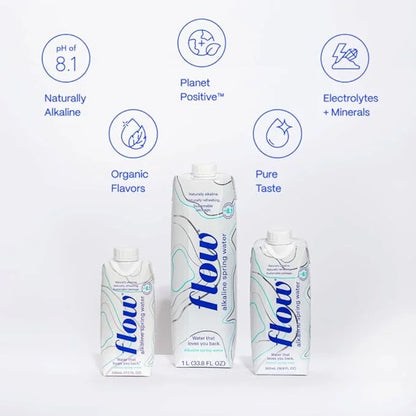 Flow Alkaline Spring Water - Refreshing Taste Of Natural Alkaline Water With Natural Electrolytes, Eco-Friendly Packaging,...