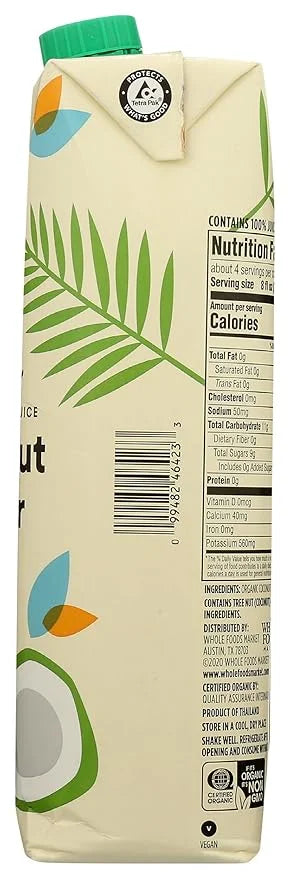 365 by Whole Foods Market, Organic Coconut Water, 33.8 Fl Oz - Product Image