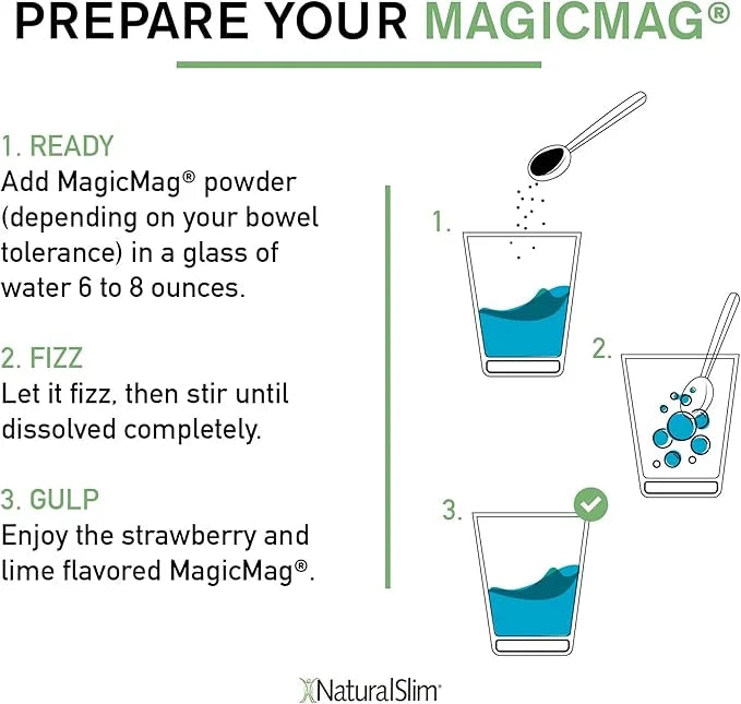 NaturalSlim Magicmag Pure Magnesium Citrate Powder – Stress, Constipation, Muscle, and Heart Support | Natural Strawberry ...