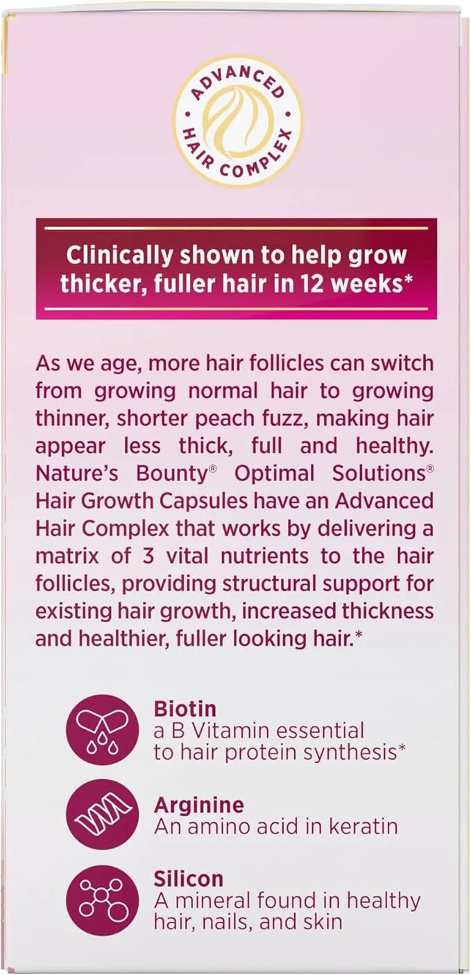 Nature's Bounty Hair Growth Supplement, 1 30 Capsules