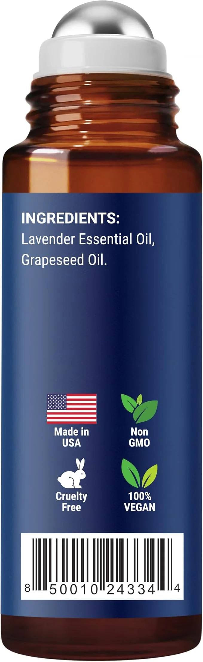 Lavender Essential Oil Roll-On 10 ml - Pure, Natural & Prediluted Oil Blend Roller for Calmness, Relaxation & Skin Care - ...