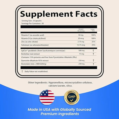 AllerEzy – Supports Healthy Histamine Levels, 60 Capsules