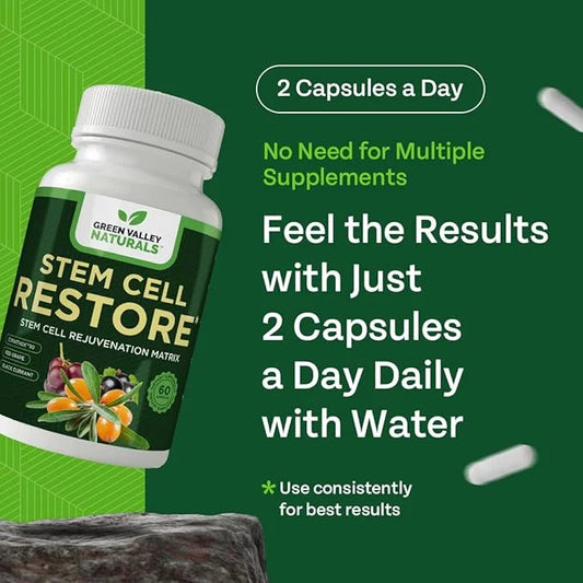 Stem Cell Restore - Regenerative Healing - Healthy Aging Reset - Brain and Cognitive Support - Cartilage, Heart and Kidney...