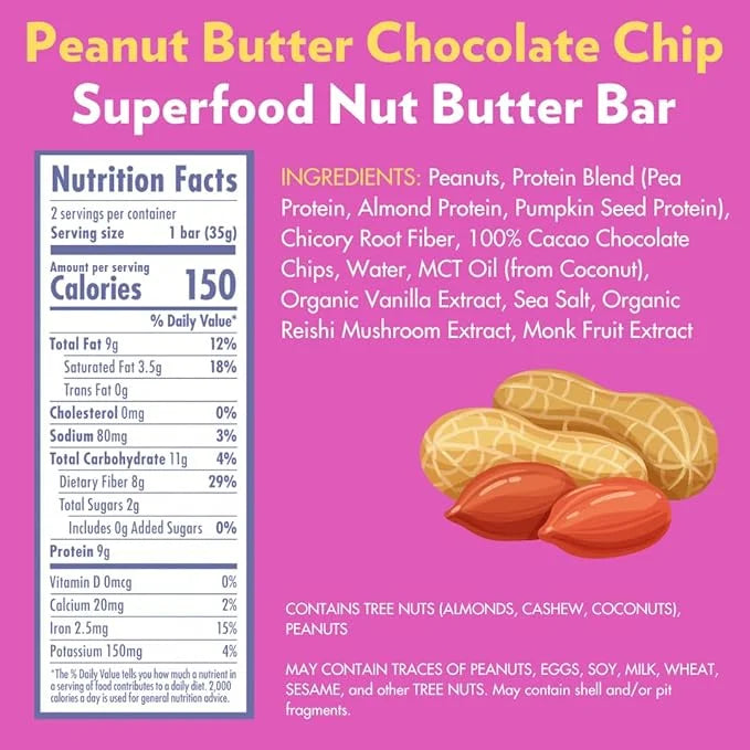 B.T.R. Bar Superfood Keto Protein Bars, Plant Based Vegan Protein, Low Carb Food, Low Calorie, Gluten Free, No Sugar Alcoh...
