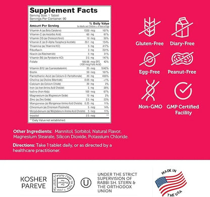 Zahler Kids Multivitamin Chewable Vitamin Tablet - Complete One Daily Kids Vitamins Supplement - Contains 20+ Minerals & V...