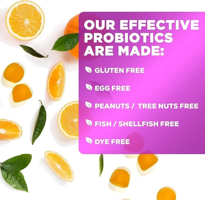 Probiotic Gummies for Women, Men & Teens 5 Billion 6 Probiotic 120 Count