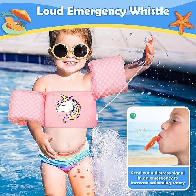 Moko Toddler Swim Vest for Kids, 20-50 lbs/22-66 lbs Clearance Swim Arm Band Cartoon Swimming Wings Pool Float Vests Sleev...