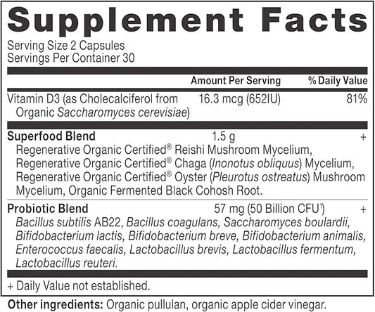 Ancient Nutrition Regenerative Organic Certified Probiotics for Menopause Support, Probiotics Menopause Support, Healthy D...