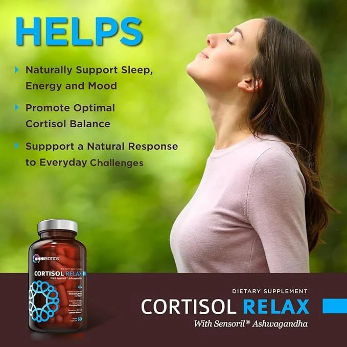 Cortisol Relax Supplement with Ashwagandha, L-Theanine 60 Vegan