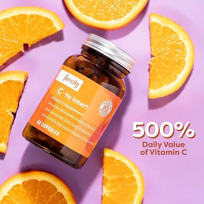 FlavCity Vitamin C Supplement, C-Ya later- 60 Capsules
