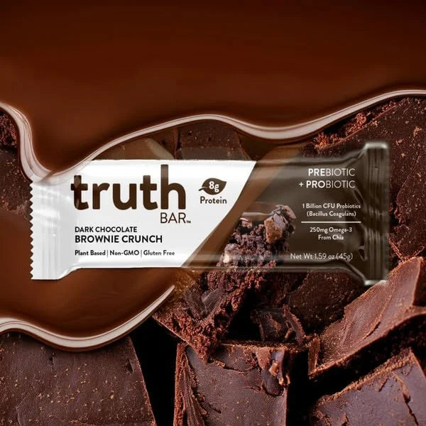 Truth Bar Prebiotic & Probiotic Keto Snack Vegan Bars with Omega-3's - Synbiotic High Fiber Snacks - Low Sugar, Kosher, Gl...