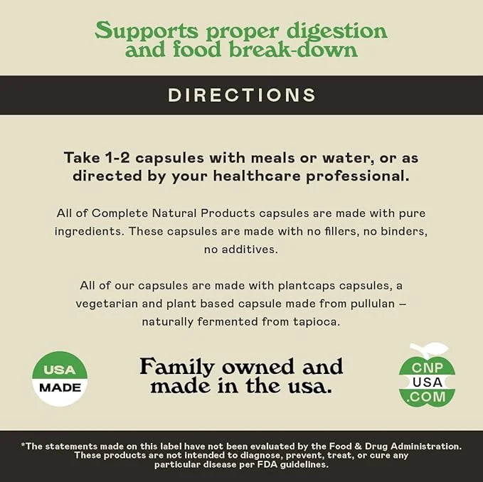 Digestive Enzymes Supplements, Natural Plant Based Superfood 100 Capsules 600mg Probiotics