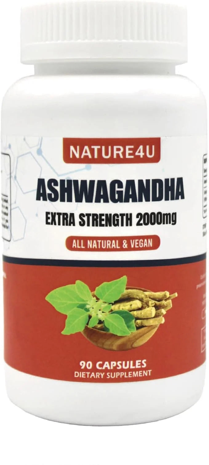 Ashwagandha Extra Strength, Ashwagandha Root Powder 2000mg, Natural 90 Vegan