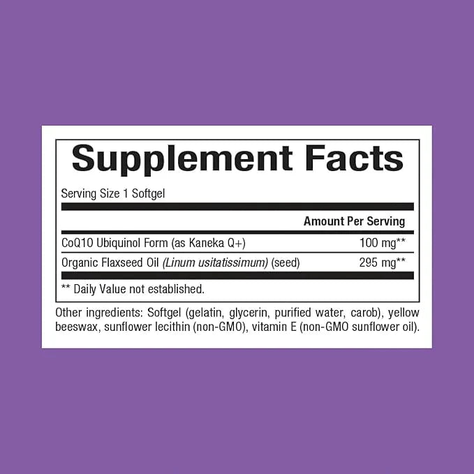 Natural Factors Ubiquinol Active CoQ10 100 Q10 Supplement 120 Softgels