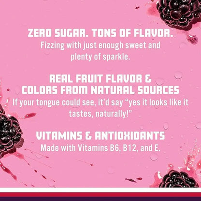 Sparkling Ice, Grape Raspberry Sparkling Water, Zero Sugar Flavored Water, with Vitamins and Antioxidants, Low Calorie Bev...