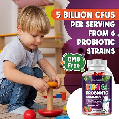 Built by Nature Kids Probiotic Gummies 6 Diverse 60 Gummies