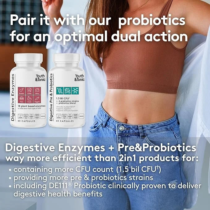Youth & Tonic Enzymes for Digestion 60 Vegetable