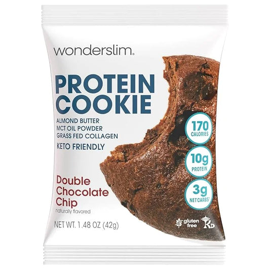 Wonderslim Protein Cookie, Variety Pack, Keto friendly, Low Carb, Gluten Free (7ct) - Product Image