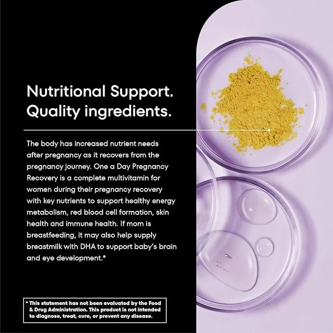 ONE A DAY Postnatal Complete Multivitamin Omega-3 DHA, 60 Count