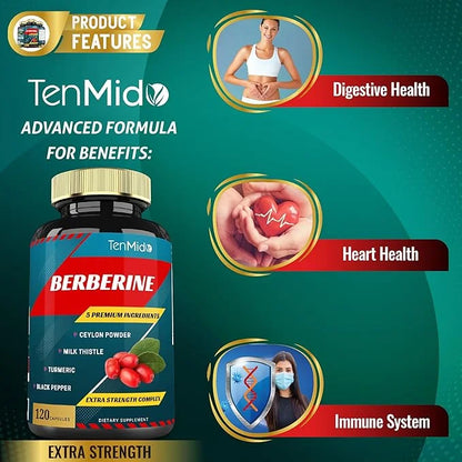 Berberine Extract Capsules 4250mg, 4 Months