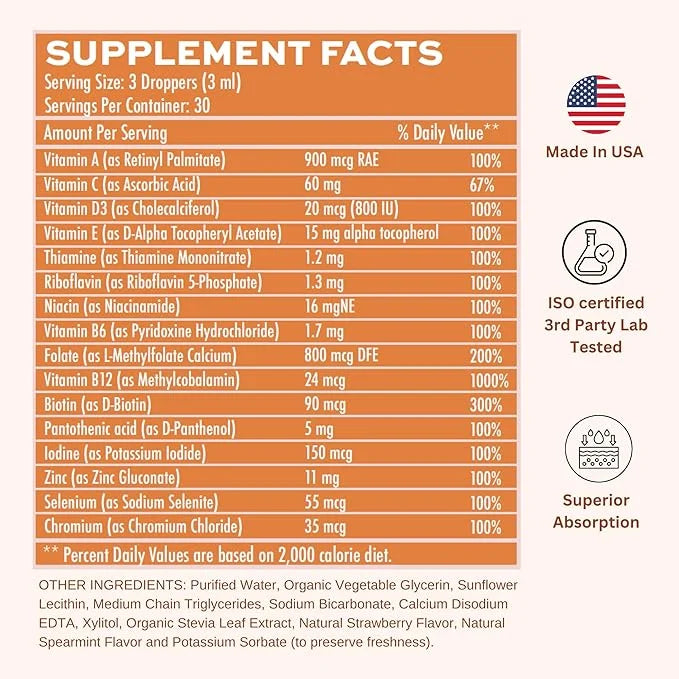 Liposomal Women's 50+ Liquid Multivitamin Drops 30 Day 3 FL