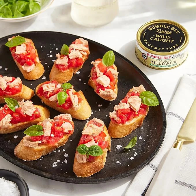 Bumble Bee Prime Tonno Tuna In Olive Oil, 5 oz Cans (Pack of 12) - Premium Wild Caught Yellowfin Ahi Tuna - 28g Protein Pe...