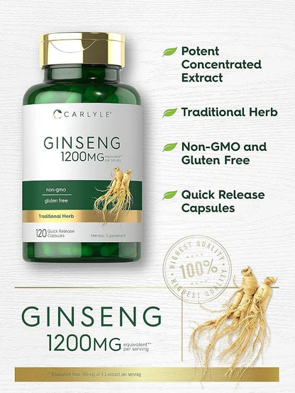 Carlyle Ginseng | 120 Capsules | 1,200mg |