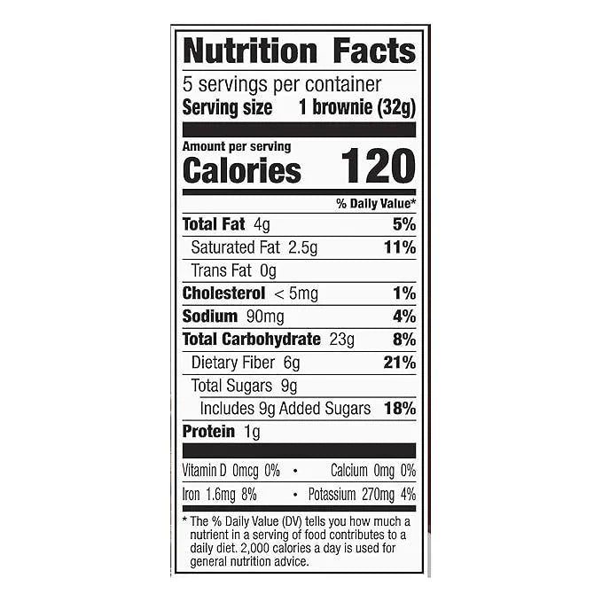 Fiber One Supreme Brownies, Triple Chocolate, Snack Bars, 1.13 oz, 5 ct (Pack of 8) - Product Image