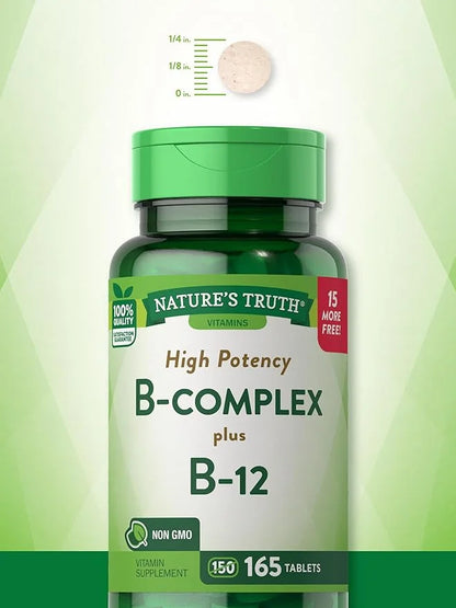 Nature's Truth Vitamin B Complex B12 | 165 Tablets