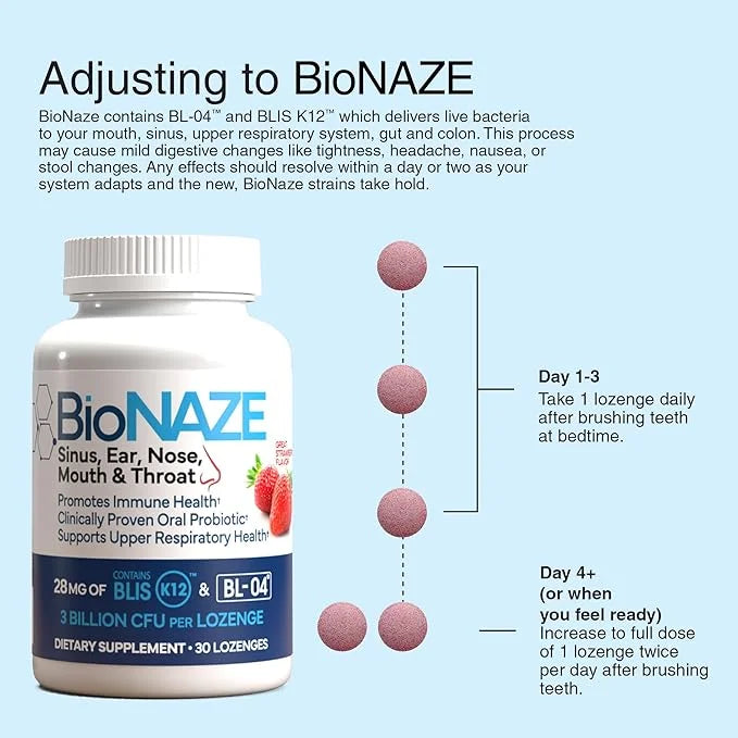 Oral Probiotic K12 & BL-04 for Sinus, Tonsil Stones, Bad Breath, Post Nasal Drip, Throat & Mouth. Improve Upper Respirator...