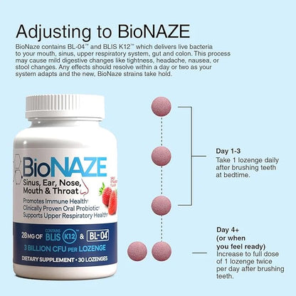Oral Probiotic K12 & BL-04 for Sinus, Tonsil Stones, Bad Breath, Post Nasal Drip, Throat & Mouth. Improve Upper Respirator...