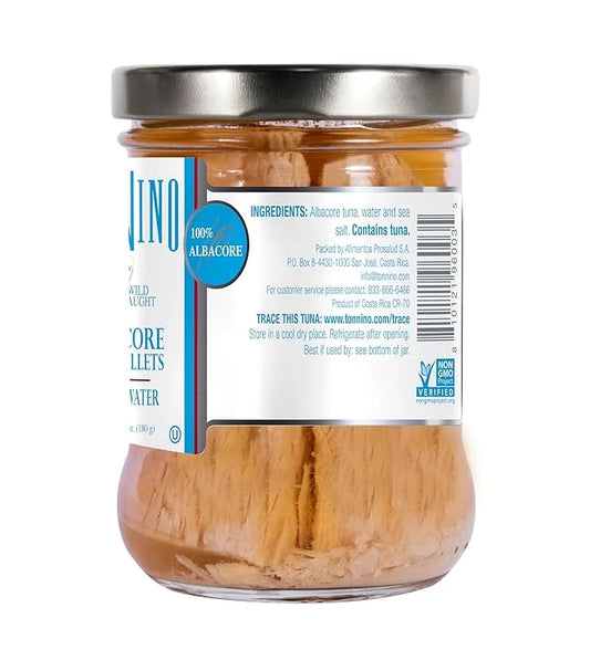 Tonnino Albacore Tuna in Water 6.3 oz - Premium 6-Pack Omega-3 Rich, High Protein, Gluten-Free, Ready-to-Eat Tuna Packets ...
