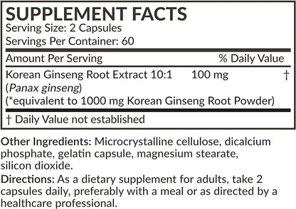 Futurebiotics Korean Panax Ginseng 1000 MG 120 Capsules