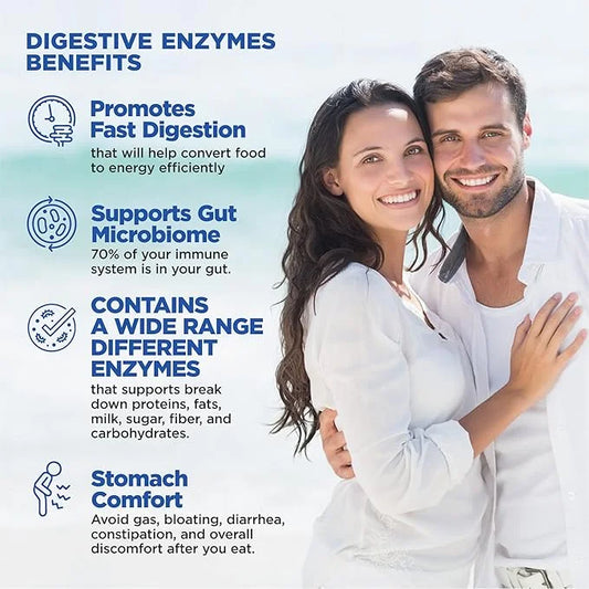 Digestive Enzymes with Probiotics and Prebiotics, 60 Capsules,