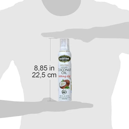 Mantova Coconut Oil Spray, 100% Pure Cooking Oil, Ideal for Healthy Keto Snacks, Baking, Grilling, and Seasoning - Versati...